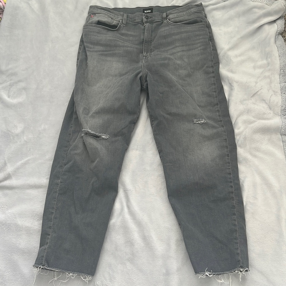 Black distressed boyfriend jeans